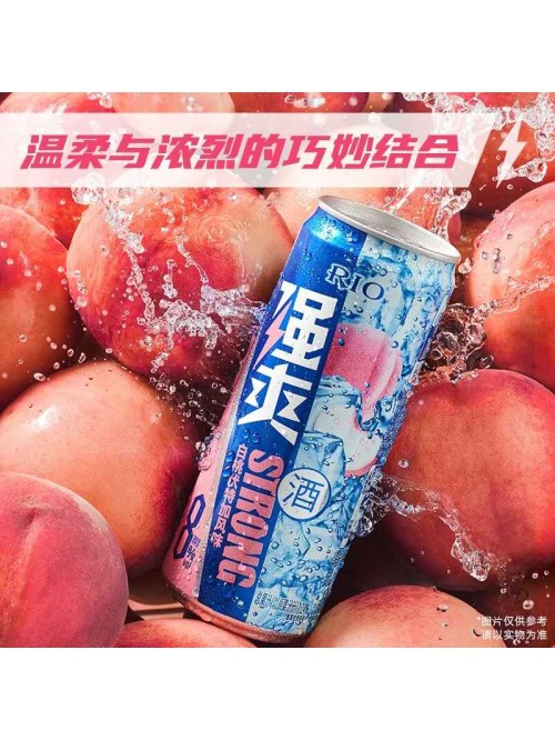 锐澳强爽白桃伏特加风味8°