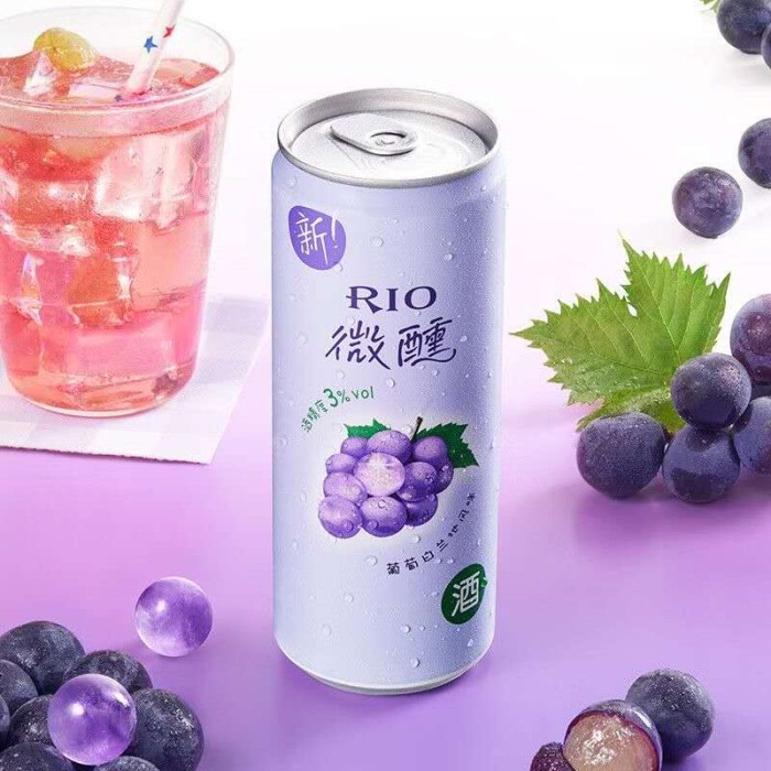 锐澳微醺葡萄白兰地风味灌 装330ml*24罐