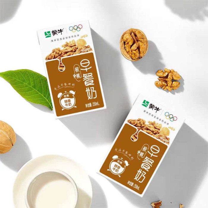 蒙牛早餐奶核桃味