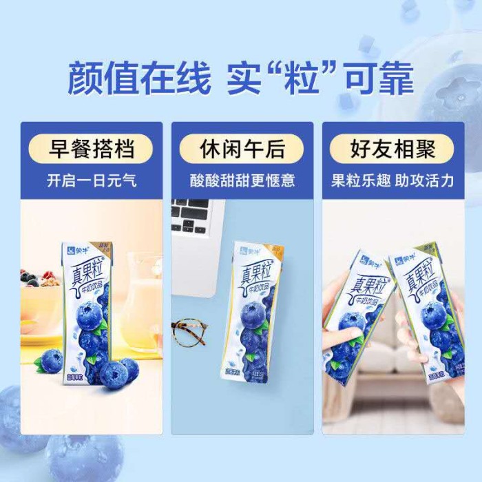 蒙牛真果粒蓝莓味