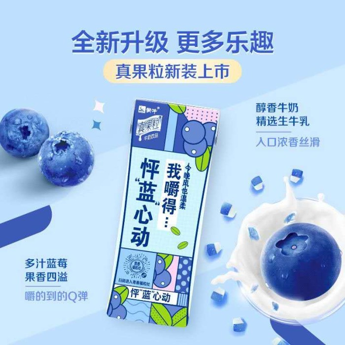 蒙牛真果粒蓝莓味