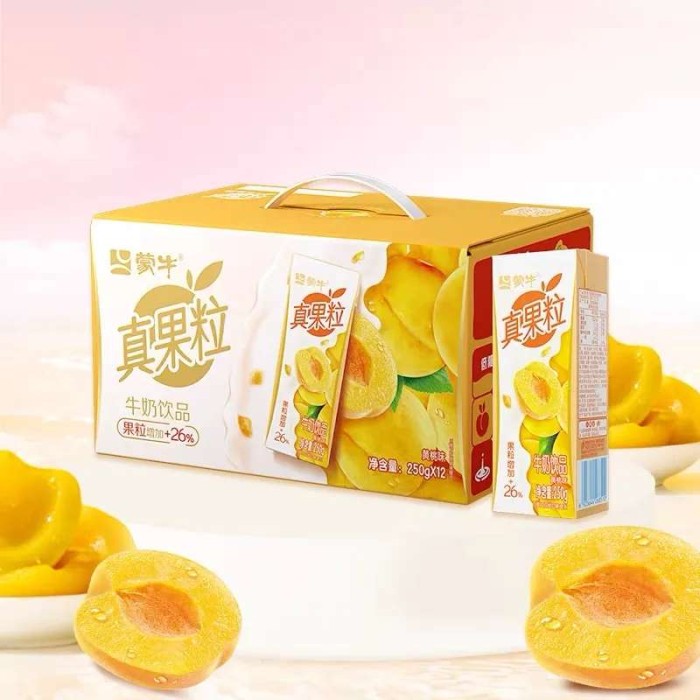 蒙牛真果粒黄桃味