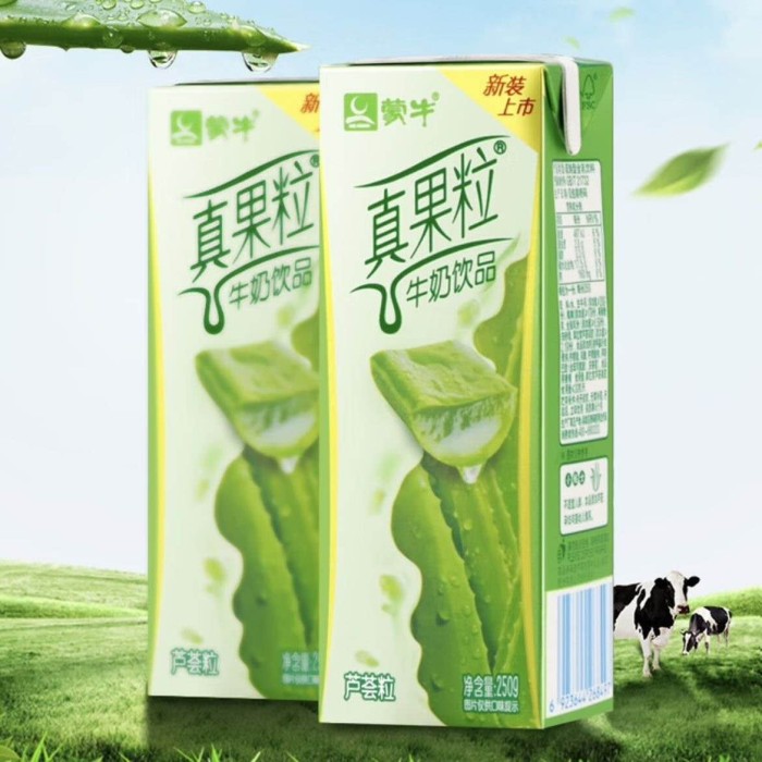 蒙牛真果粒椰芦荟味