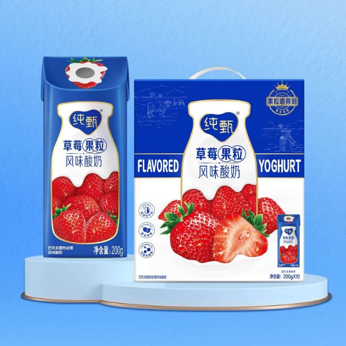 蒙牛草莓果粒风味酸奶