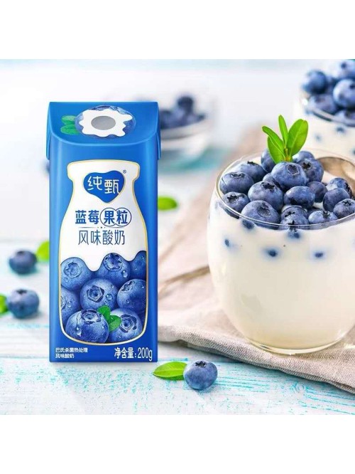 蒙牛蓝莓果粒风味酸奶