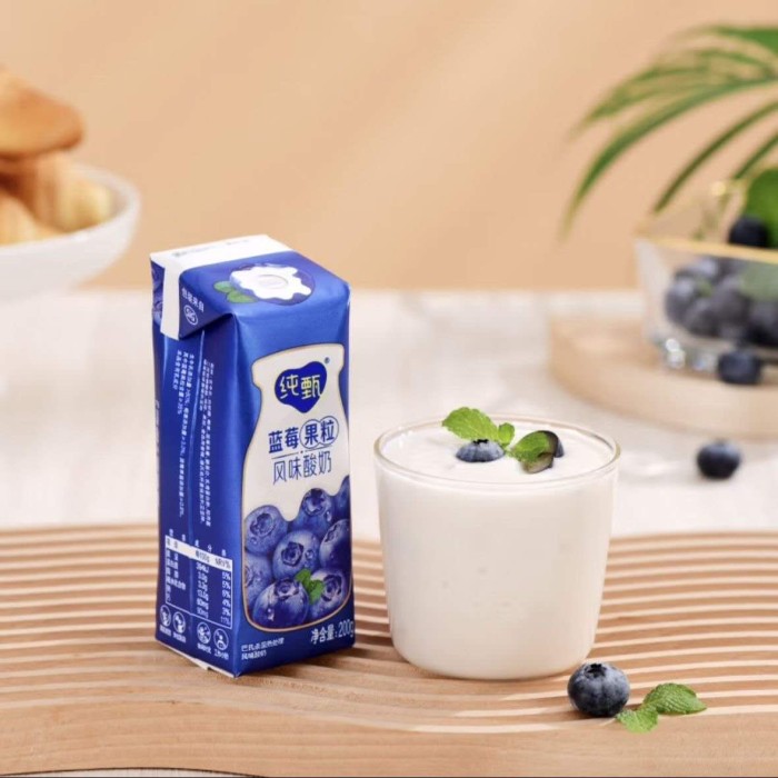 蒙牛蓝莓果粒风味酸奶