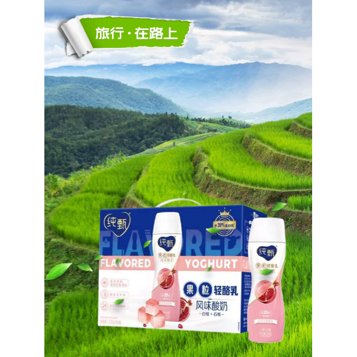 蒙牛纯甄白桃石榴味