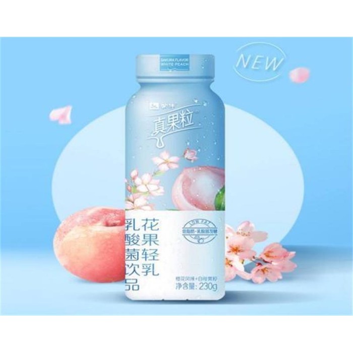 蒙牛真果粒樱花白桃味