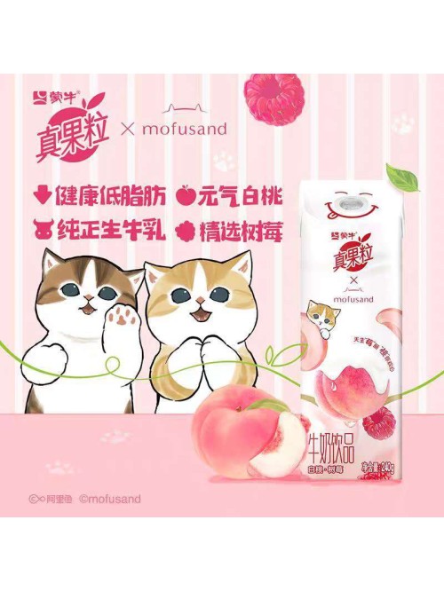 蒙牛真果粒白桃树莓味