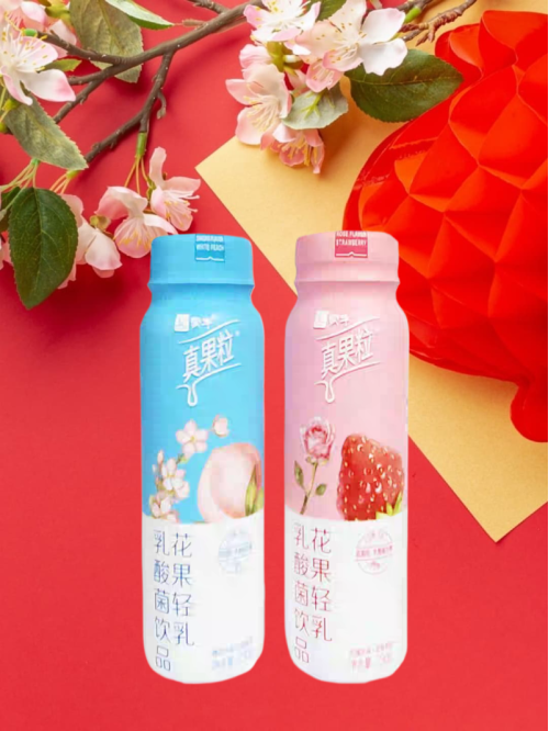 蒙牛真果粒樱花白桃味