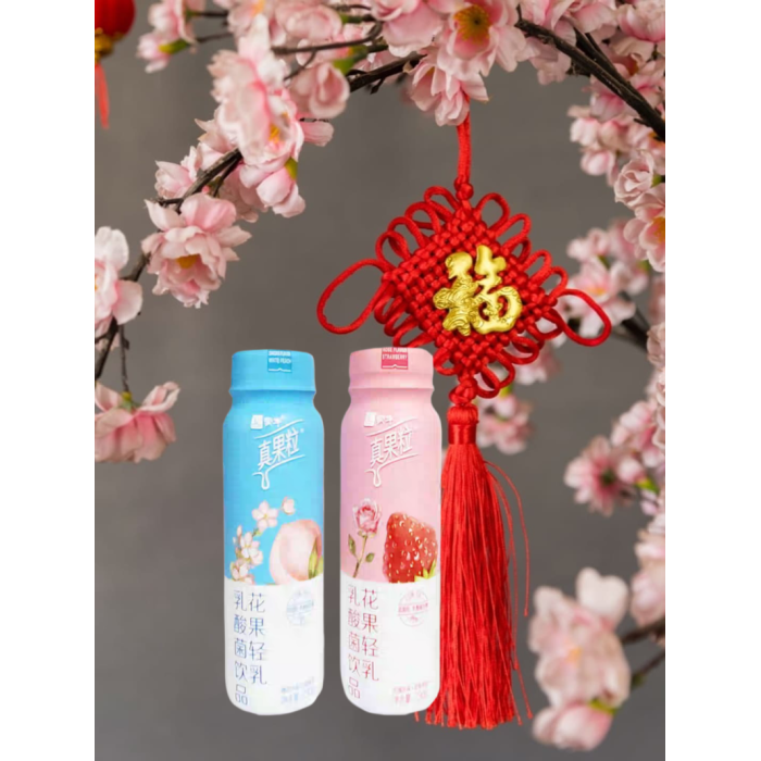 蒙牛真果粒樱花白桃味