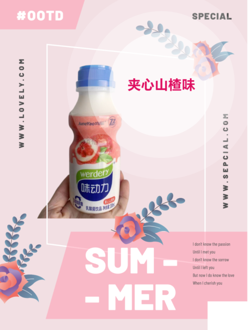 均瑶味动力乳酸菌爽心山楂味